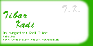 tibor kadi business card